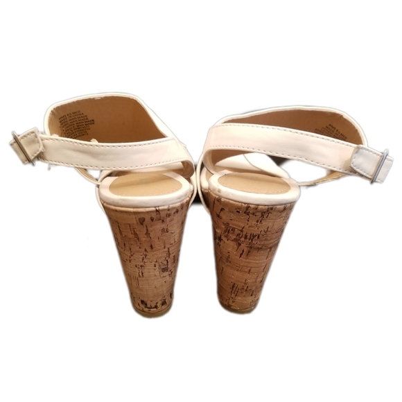 Apt 9 White Platform Wedge Sandals spring break vacation - Picture 2 of 4